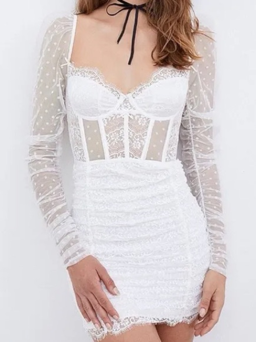 For Love And‎ Lemons Delicate Lace Long Sleeve Dress